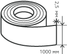 Рулон нержавеющий 2,5х1000 мм.  AISI 321 (08Х18Н10Т) холоднокатаный,  матовый